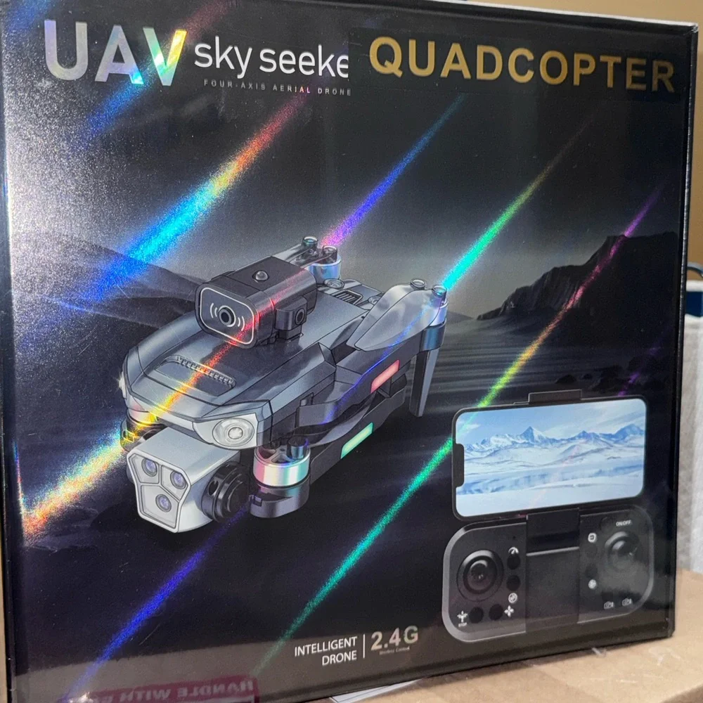 UAV Sky Seeker Quadcopter Drone in Black